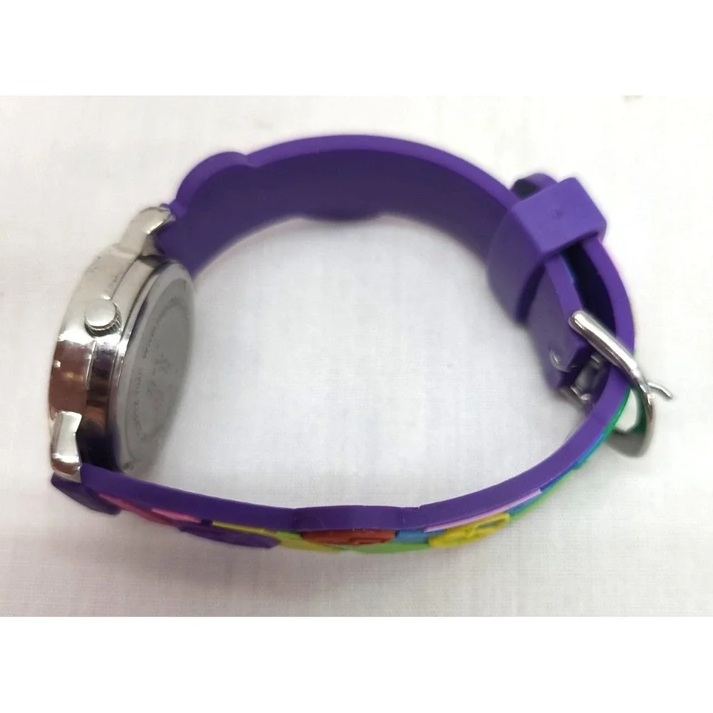 Ricci Kids Peace Sign Style Purple Band Water Resistant New Battery Works